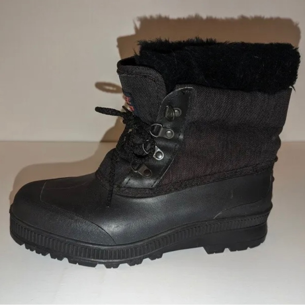Sorel Kaufman Canada Black Waterproof Lined Winter Snow Boots Womens Sz.9